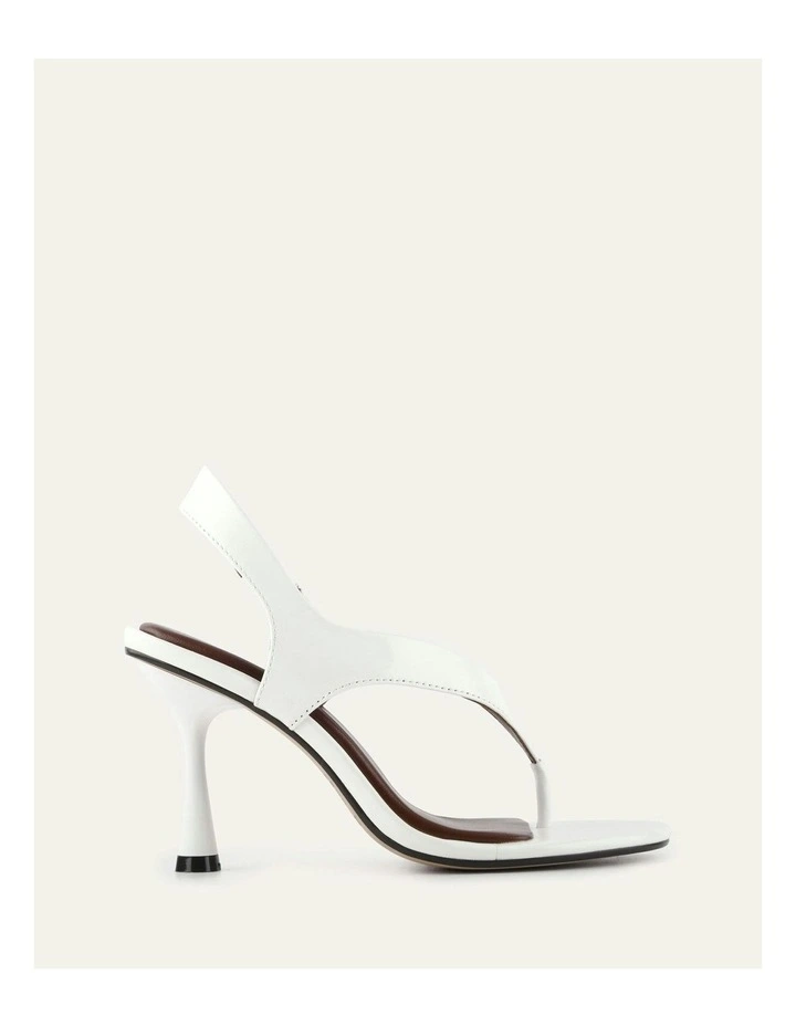 Shade Leather High Heel Sandals in White image 1