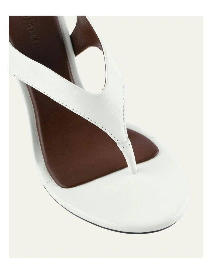 Shade Leather High Heel Sandals in White image 4