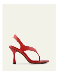 Shade Leather High Heel Sandals in Red