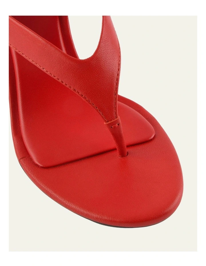 Shade Leather High Heel Sandals in Red image 4