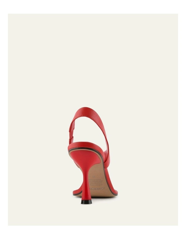 Shade Leather High Heel Sandals in Red image 5