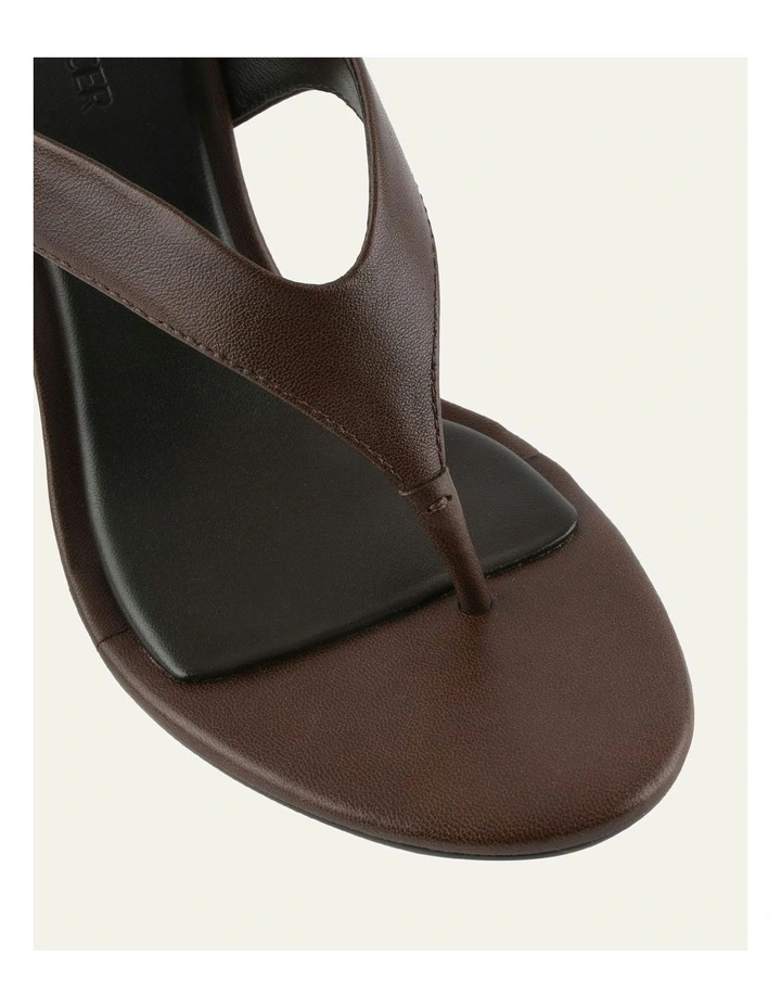 Shade Leather High Heel Sandals in Pecan image 4