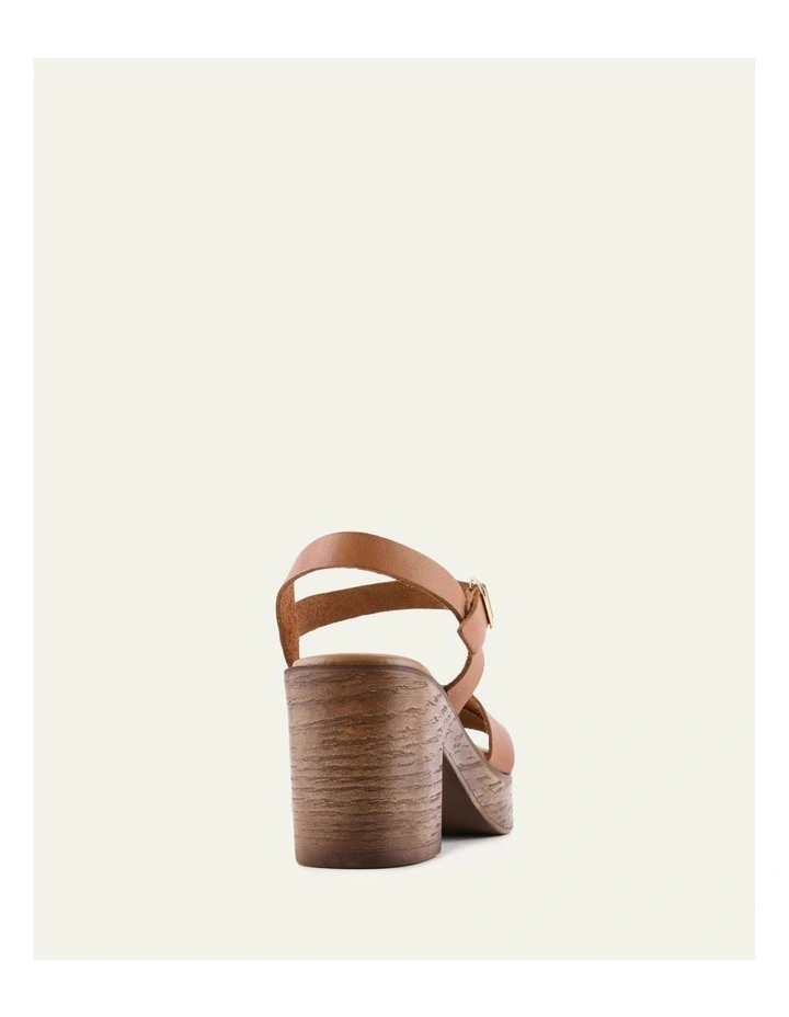 Quartz Mid Heel Sandals in Brandy Leather image 4