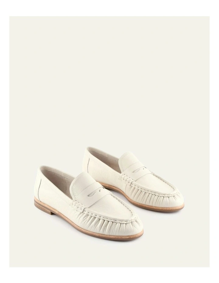 Myrtle Leather Loafers in Off White image 3