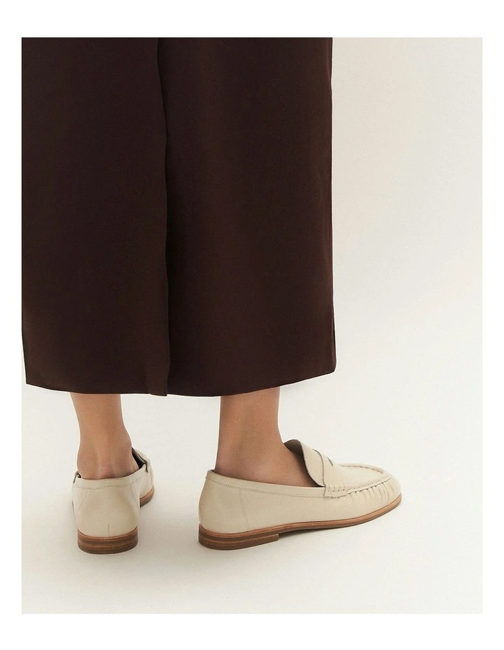 Myrtle Leather Loafers in Off White image 7