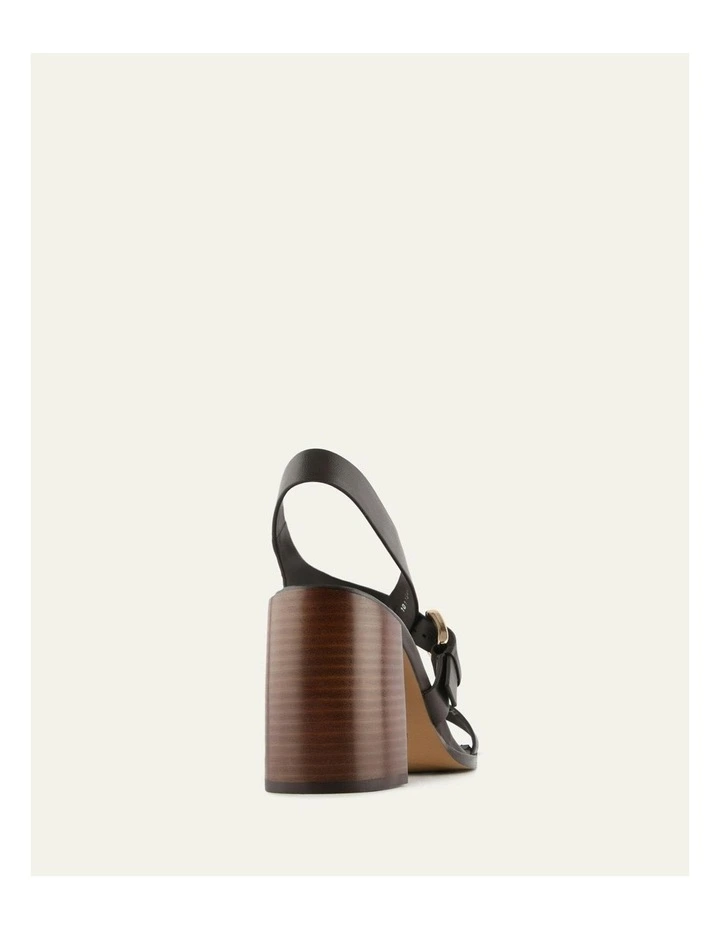 Virgo Leather High Heel Sandals in Chocolate image 5