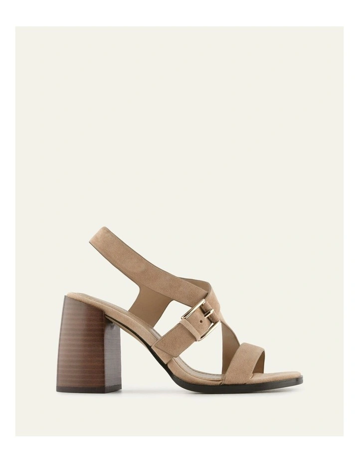 Virgo Suede High Heel Sandals in Latte image 1