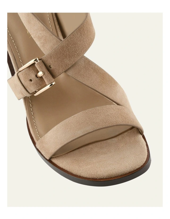 Virgo Suede High Heel Sandals in Latte image 4