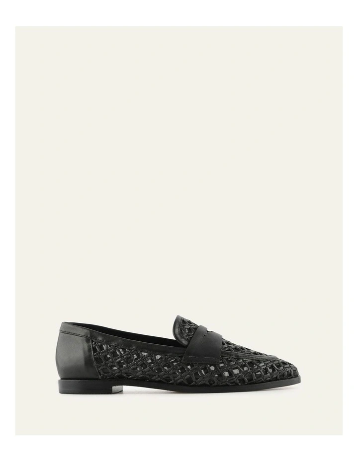 Abbott Raffia Loafers in Black image 1