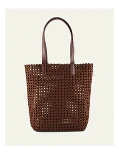 Jupiter Tote Bag in Chocolate Satin