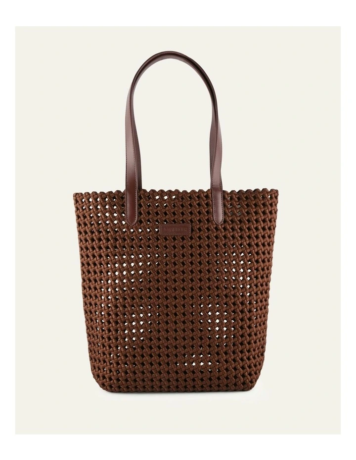 Jupiter Tote Bag in Chocolate Satin image 1