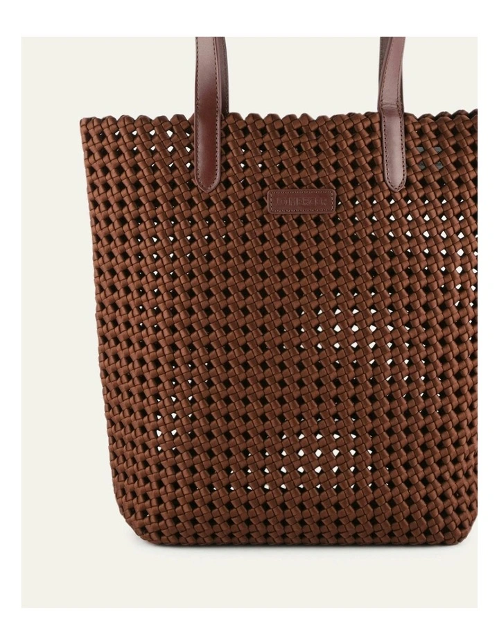 Jupiter Tote Bag in Chocolate Satin image 3