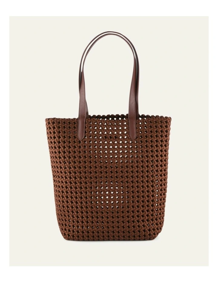 Jupiter Tote Bag in Chocolate Satin image 4