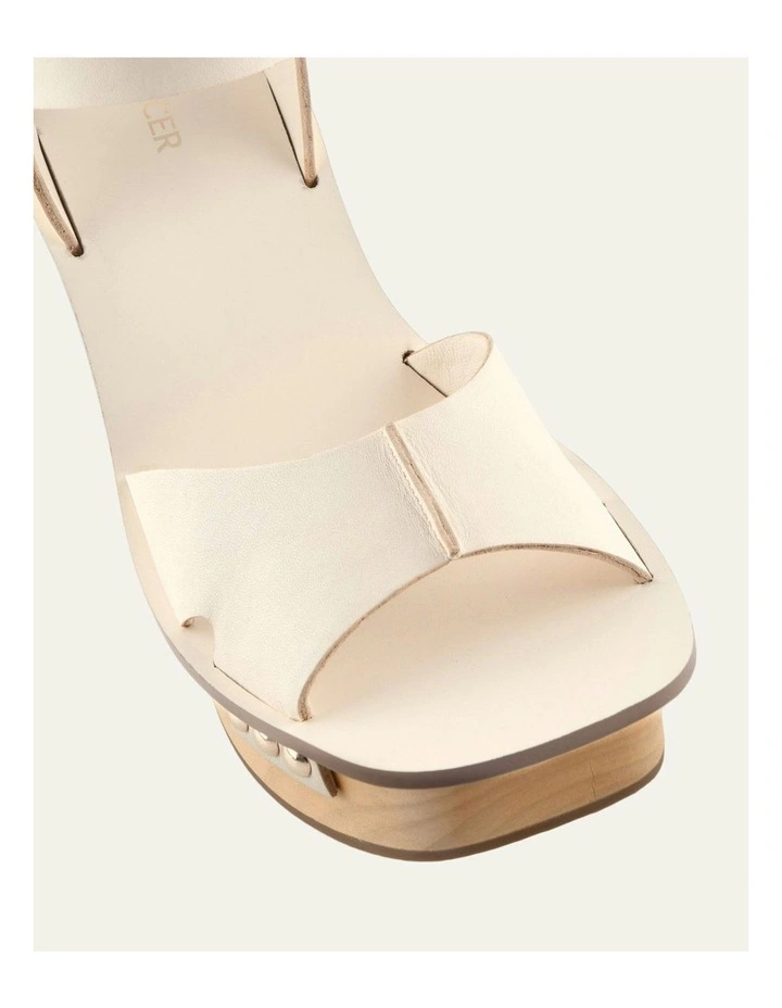 Tide High Wedge Leather Sandals in Vanilla image 3
