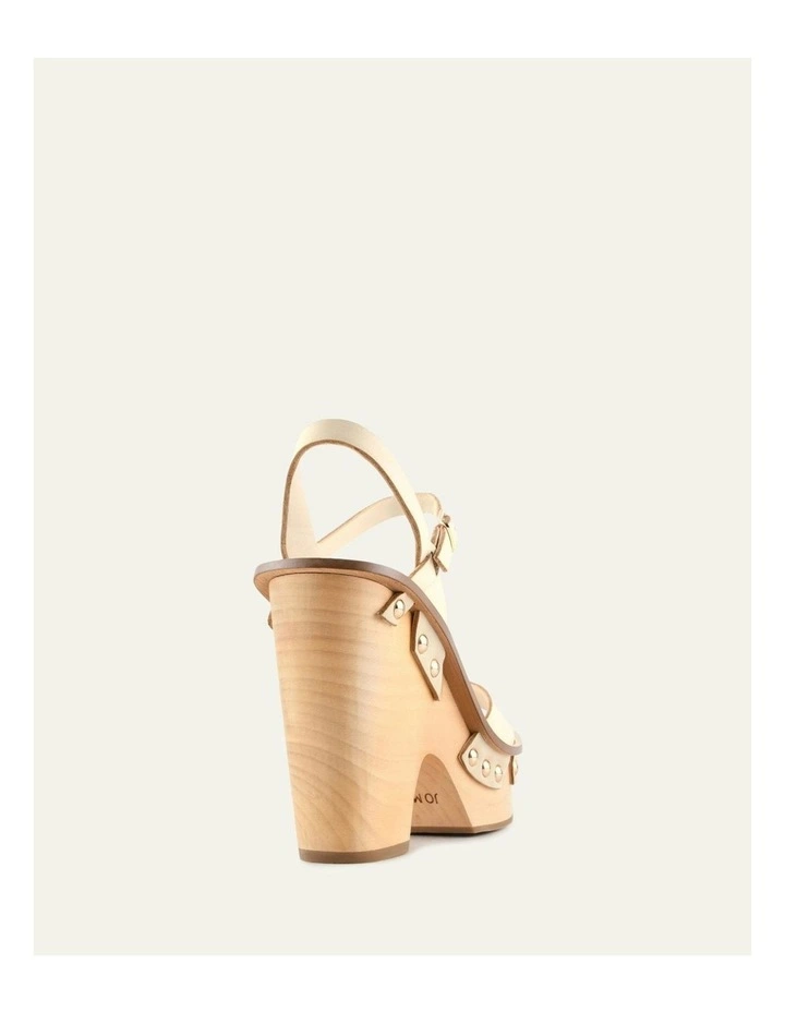 Tide High Wedge Leather Sandals in Vanilla image 4