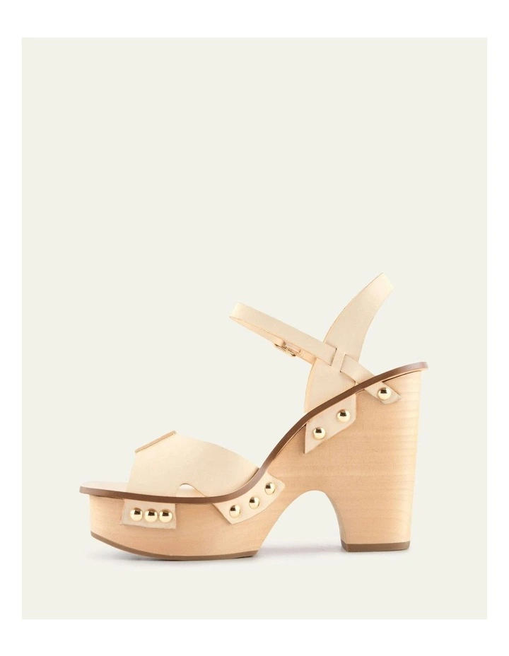 Tide High Wedge Leather Sandals in Vanilla image 5