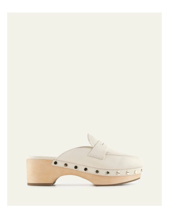 Drift Leather Clogs in Vanilla image 1