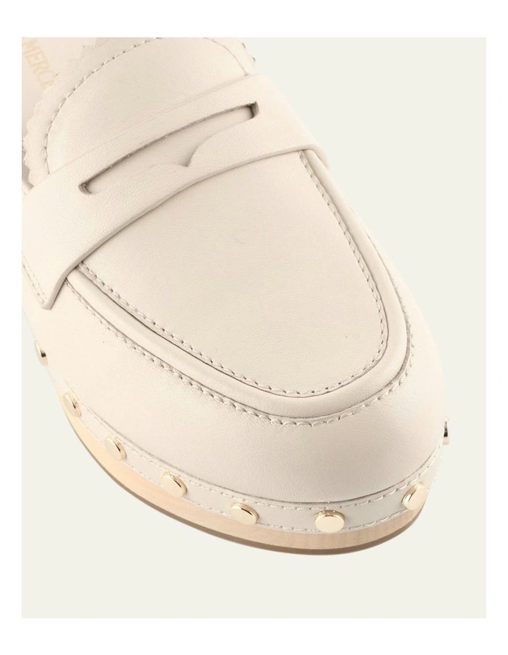 Drift Leather Clogs in Vanilla image 3