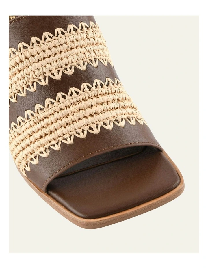 Keating Mid Heel Leather Sandals in Pecan image 4