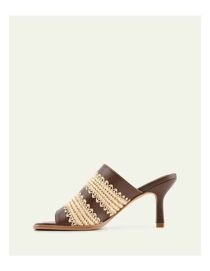 Keating Mid Heel Leather Sandals in Pecan image 6