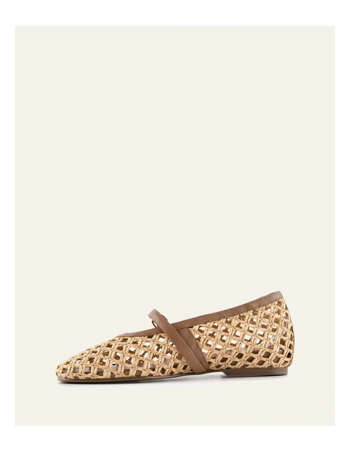 Jova Raffia Ballet Flats in Natural image 5