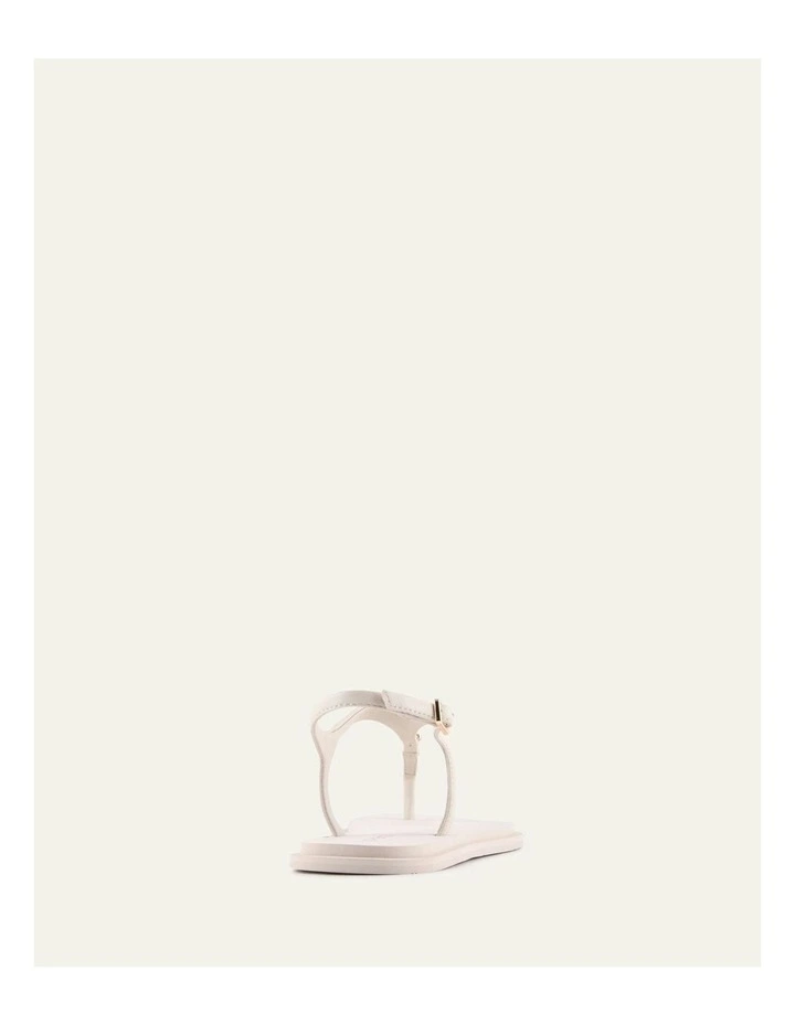 Miro Leather Flat Sandals in Off White image 5