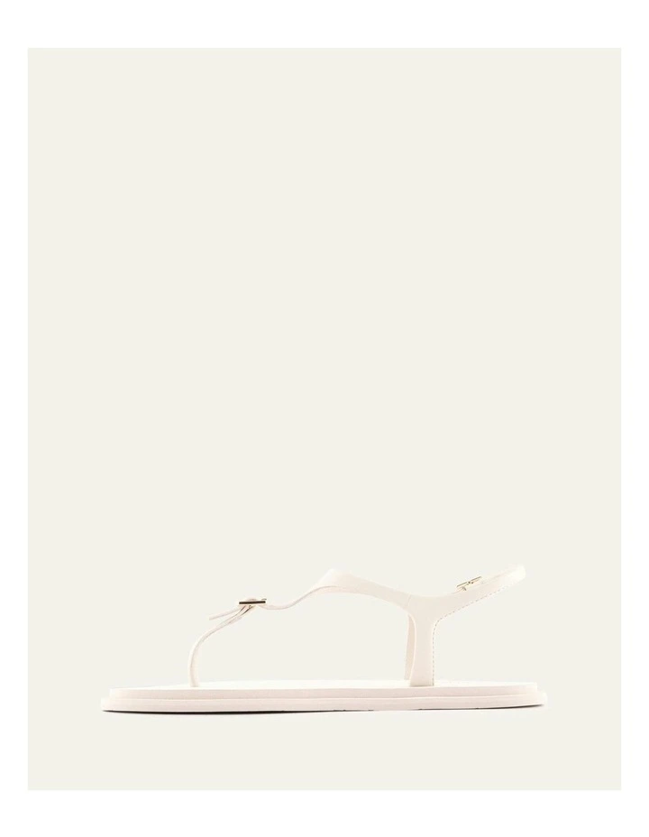 Miro Leather Flat Sandals in Off White image 6
