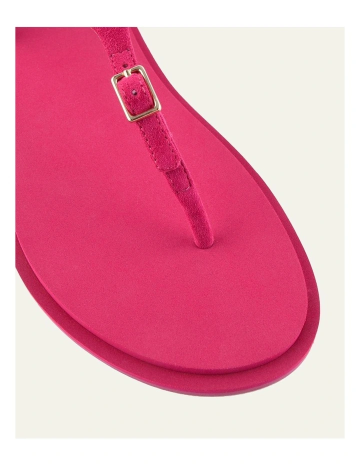 Miro Flat Sandals in Fuschia Suede image 3