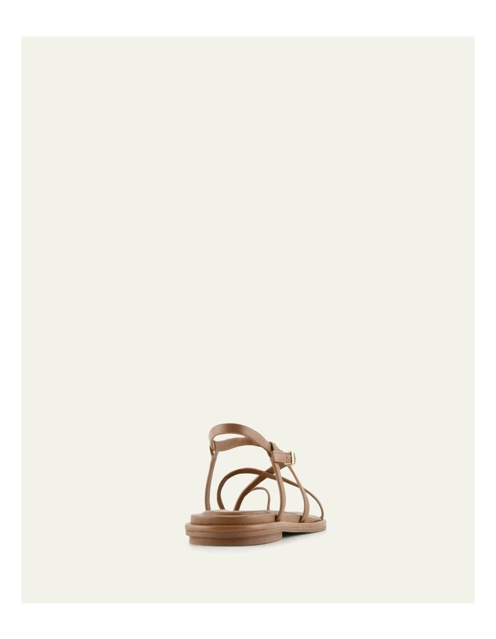 Aven Leather Flat Sandals in Tuscan Tan image 5