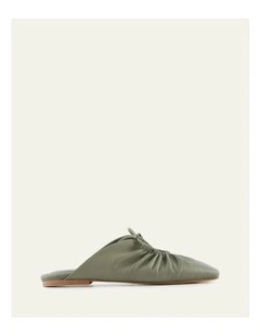 Keva Leather Casual Flats in Sage