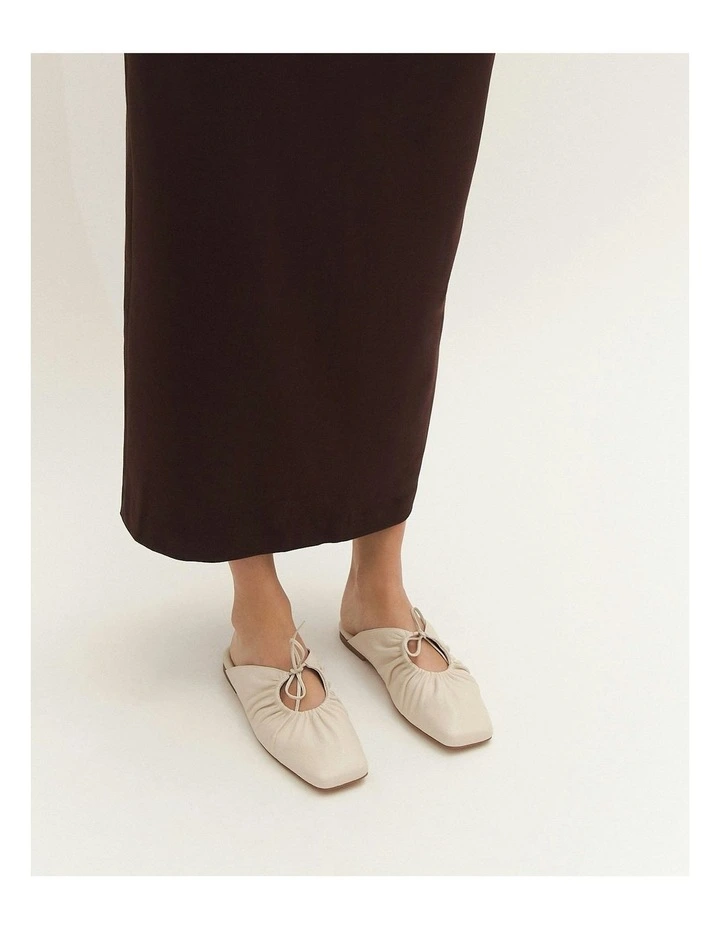 Keva Casual Flats in Off White Leather image 2