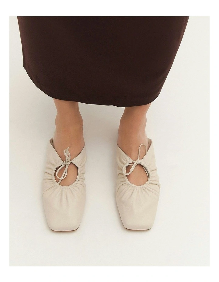 Keva Casual Flats in Off White Leather image 7