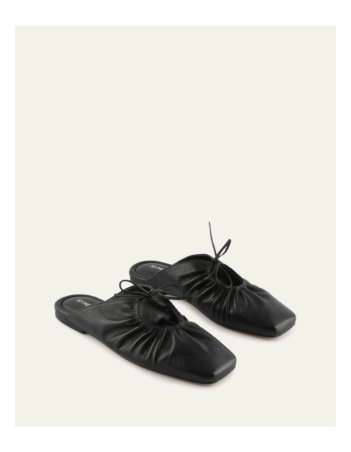 Keva Casual Flats in Black Leather image 3