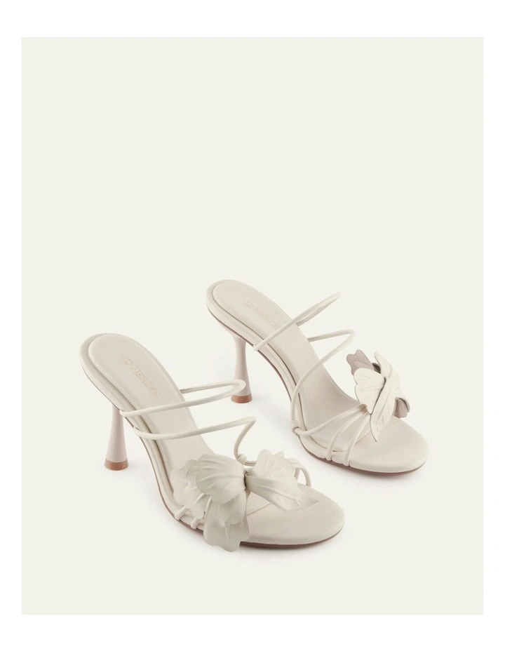 Solar High Heel Sandals in Vanilla Leather image 3