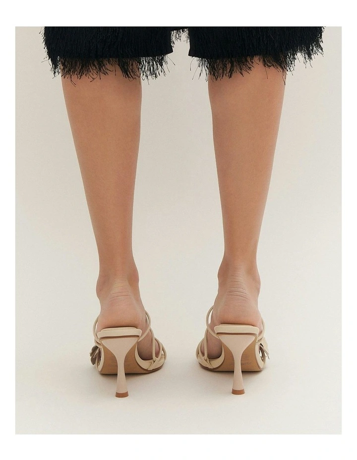 Solar High Heel Sandals in Vanilla Leather image 7