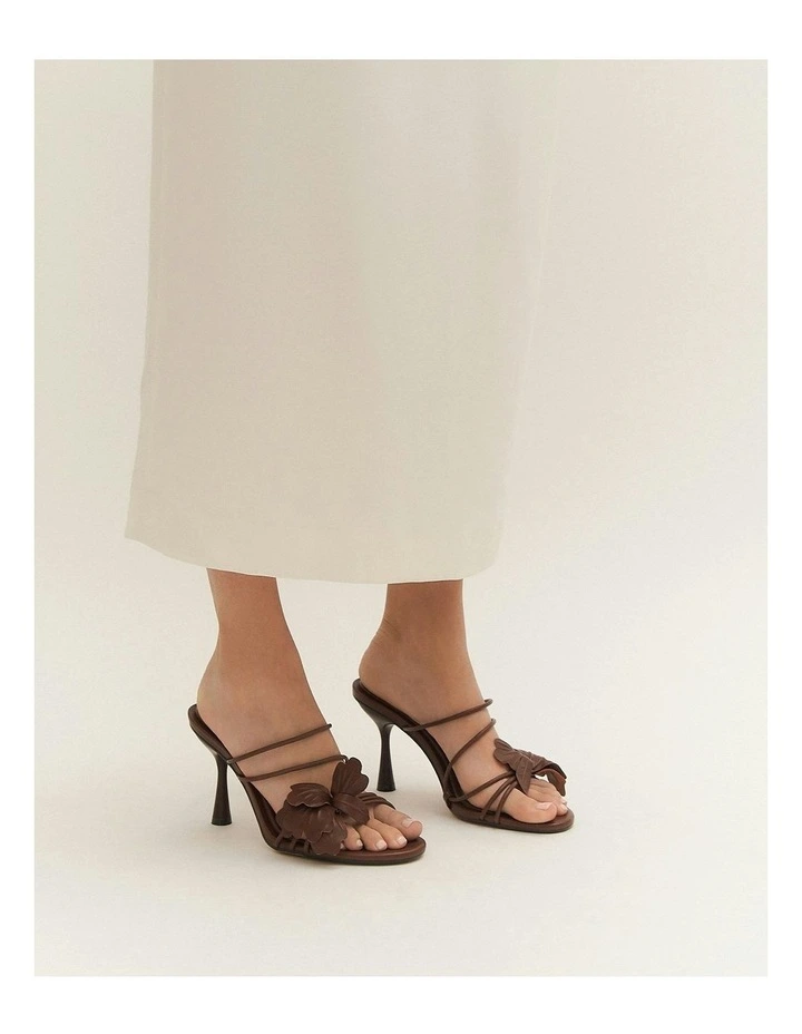 Solar High Heel Sandals in Pecan Leather image 2