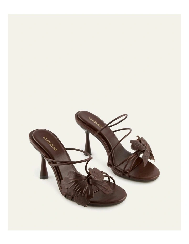 Solar High Heel Sandals in Pecan Leather image 3