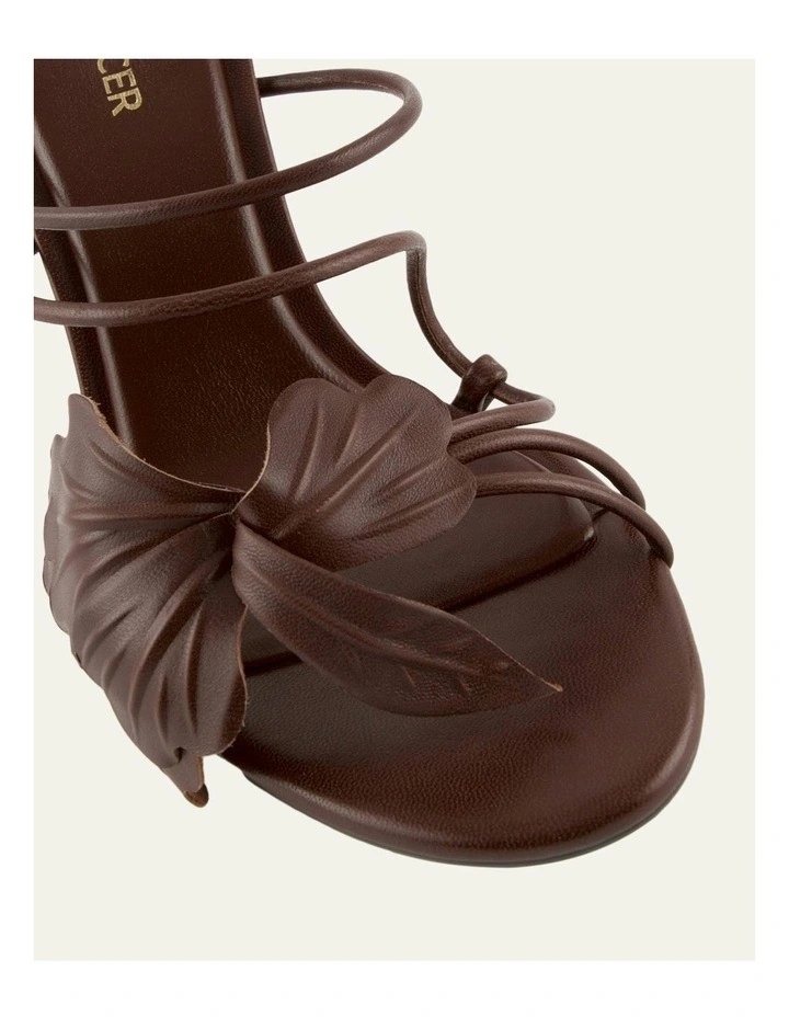 Solar High Heel Sandals in Pecan Leather image 4