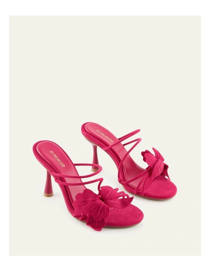 Solar High Heel Sandals in Fuchsia Suede image 2