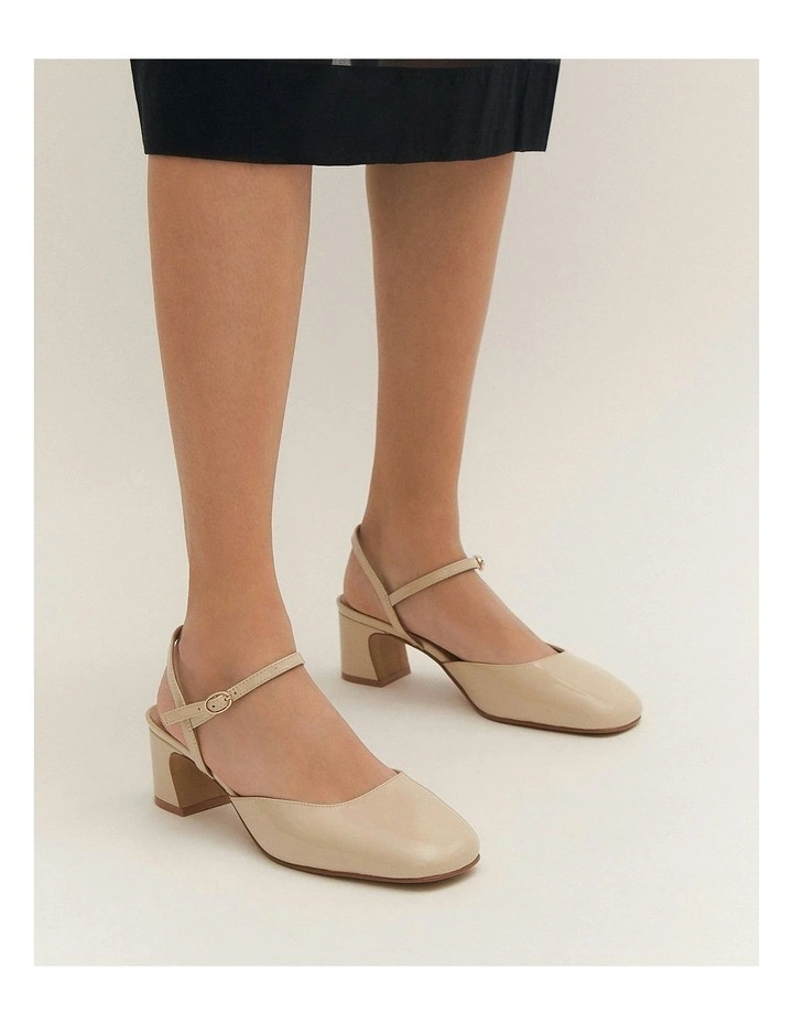 Jewel Low Heels in Sand Patent image 2