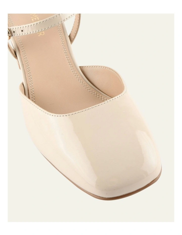 Jewel Low Heels in Sand Patent image 4