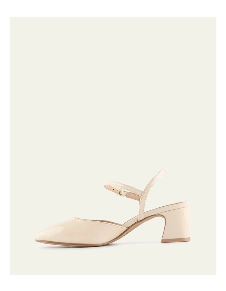 Jewel Low Heels in Sand Patent image 6