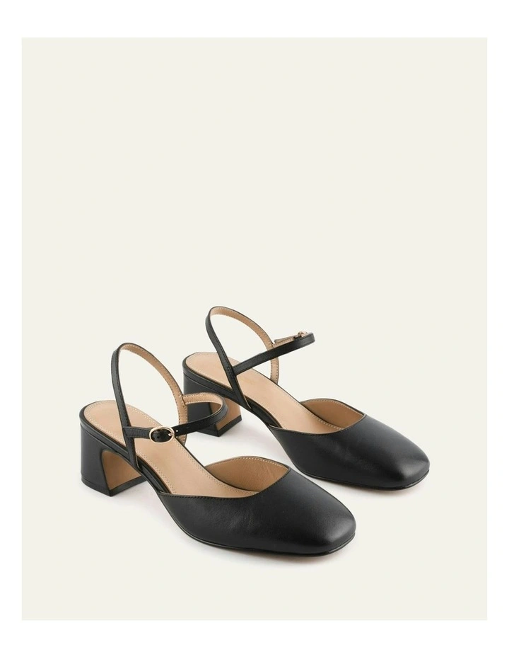 Jewel Low Heels in Black Leather image 3