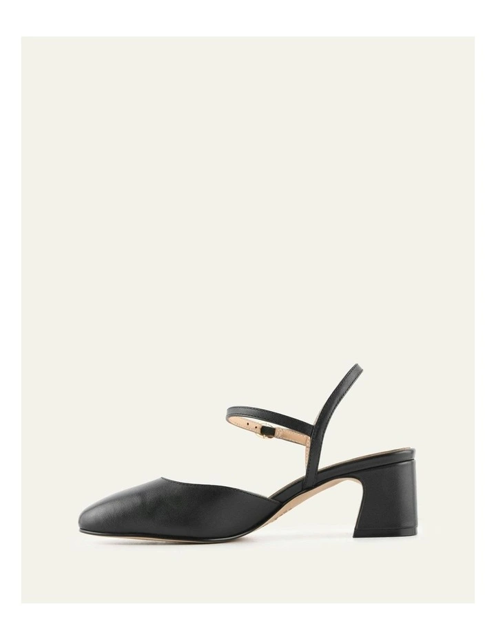 Jewel Low Heels in Black Leather image 6