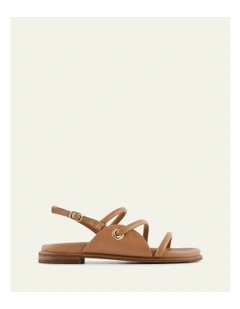 Halo Flat Sandals Tuscan in Tan Leather
