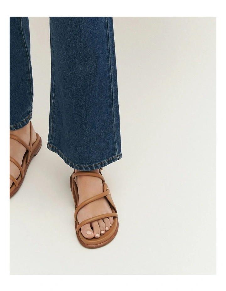 Halo Flat Sandals Tuscan in Tan Leather image 2