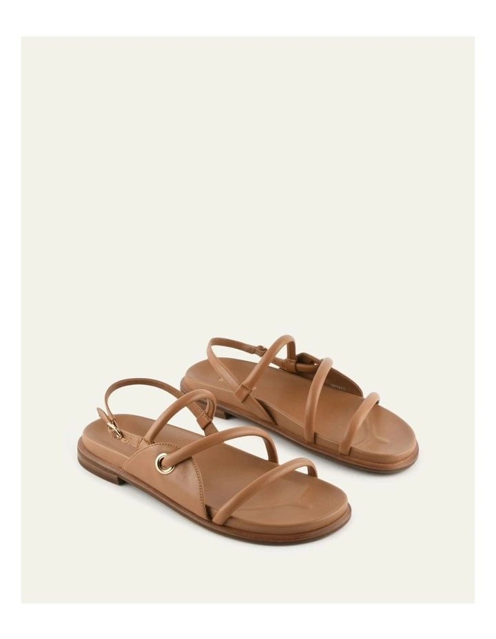 Halo Flat Sandals Tuscan in Tan Leather image 3
