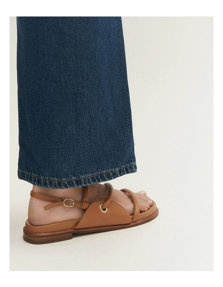 Halo Flat Sandals Tuscan in Tan Leather image 7