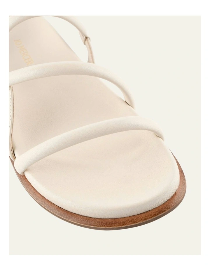 Halo Flat Sandals Tuscan in White Leather image 3