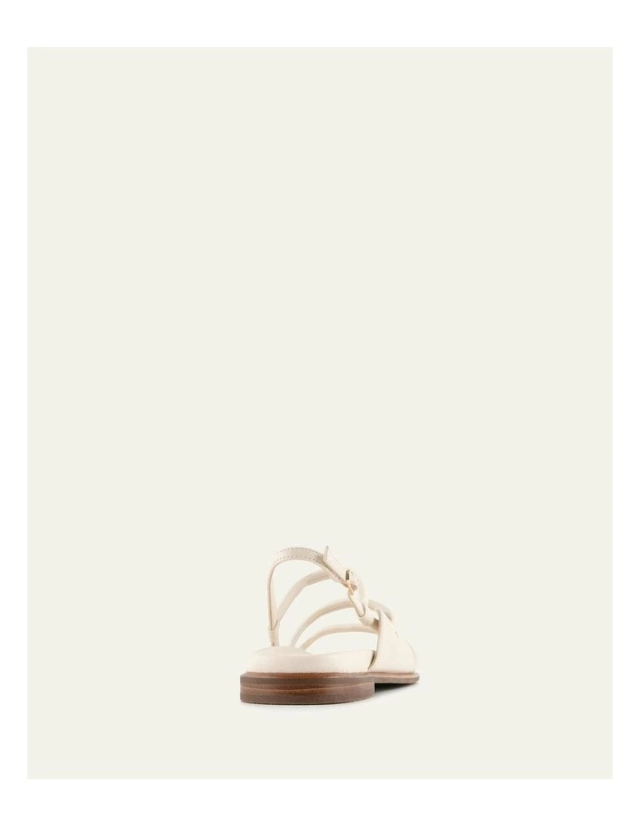 Halo Flat Sandals Tuscan in White Leather image 4